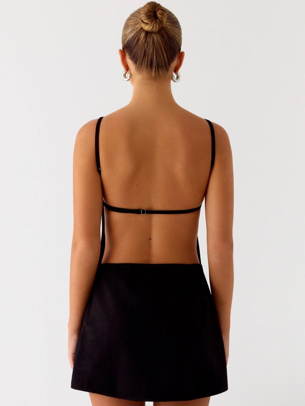 Peppermayo Black Back-Strap Mini Dress